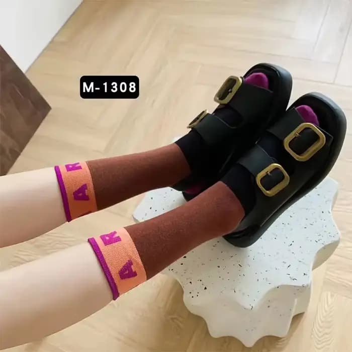 Chaussettes de sport à imprimé alphabet