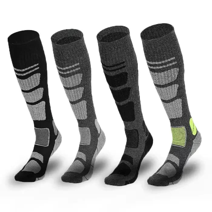 Chaussettes de cyclisme d'hiver mérinos sport Snowboard laine Ski randonnée Ski bas hommes femmes genou haute chaussette thermique