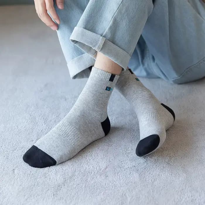Chaussette en coton pour hommes Sport respirant doux lettre mode baskets haute élastique moyen Tube bas serviette Sox été course