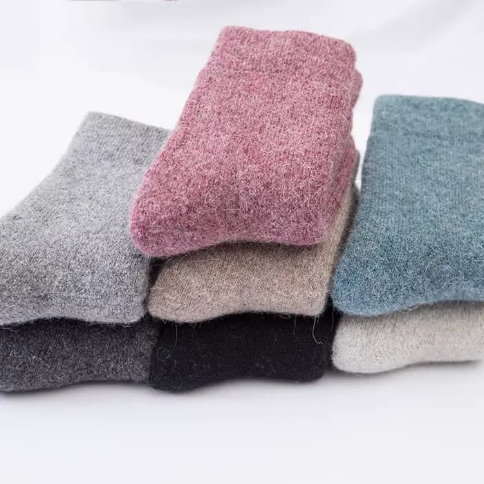 Chaussettes hommes Super plus épais solide chaussette laine mérinos lapin
