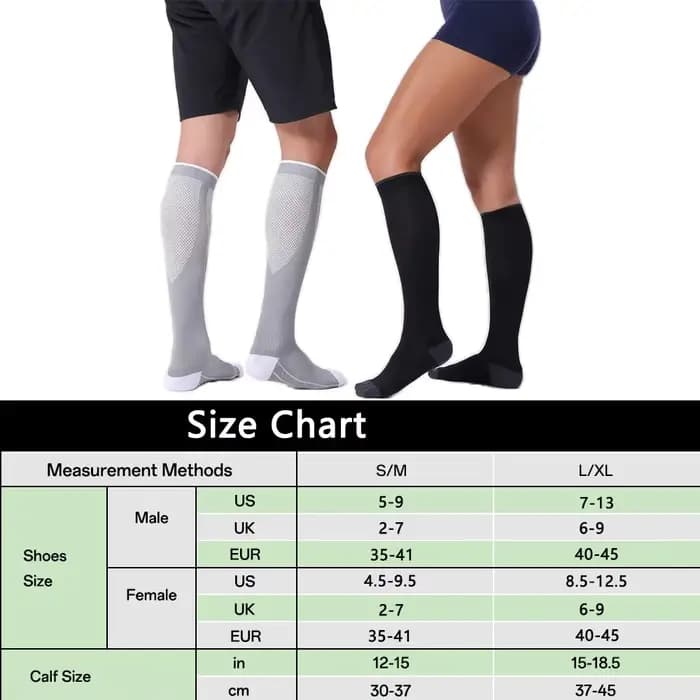 1 paire de chaussettes de compression 20-30 mmHg