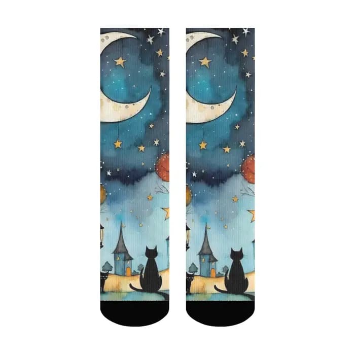 Illustrations de chats colorés de rêve chaussettes personnalité hip hop mode femmes