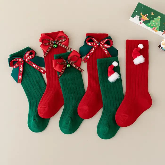 Chaussettes mi-mollet pour nouveau-né garçon et fille