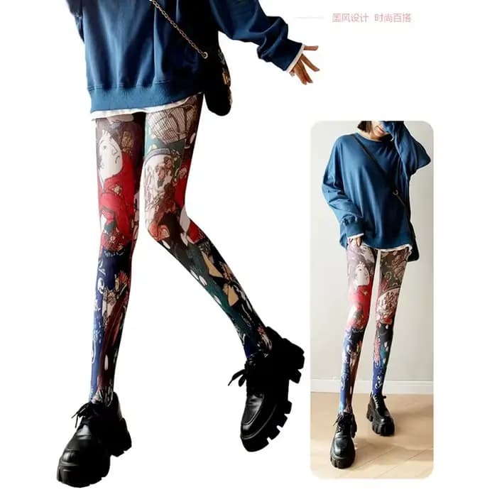 Collants College rétro pour femmes