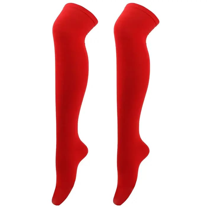 Chaussettes hautes rouges pour femmes