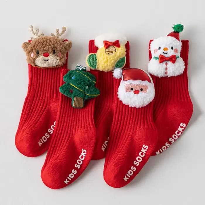 Chaussettes de Noël rouges pour bébé