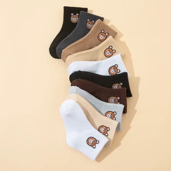 10 paires de chaussettes courtes élastiques mi-mollet