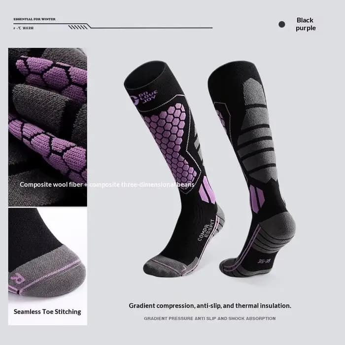 NOUVEAUTÉ! Chaussettes de ski thermiques en coton pour hommes et femmes