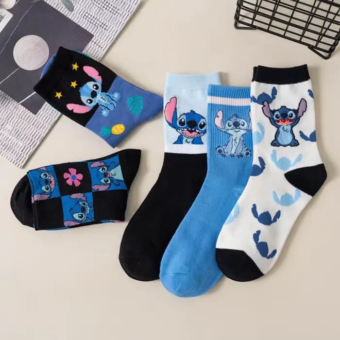 5 paires de chaussettes pour femmes, à la mode et tendance, mignonnes, motif de points de dessin animé, confortables et douces, décontractées pour l'extérieur