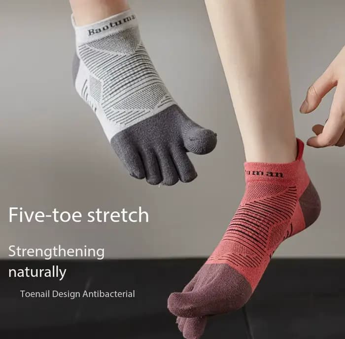 1 Paire de Chaussettes de Course à Cinq Doigts, Chaussettes de Sport Fines et Respirantes pour l'Été, Chaussettes de Course Tout-Terrain Professionnelles à Séchage Rapide