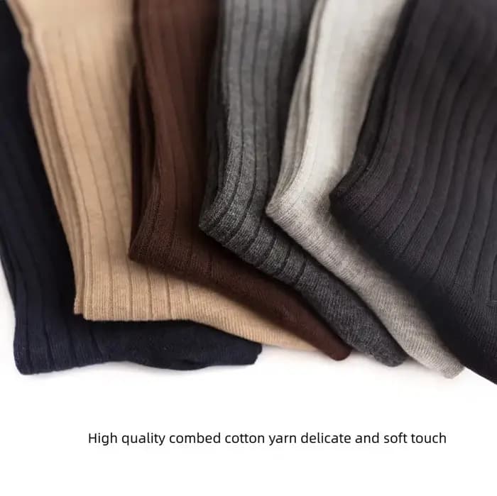 1 paire de chaussettes thermiques d'hiver en coton peigné chaud