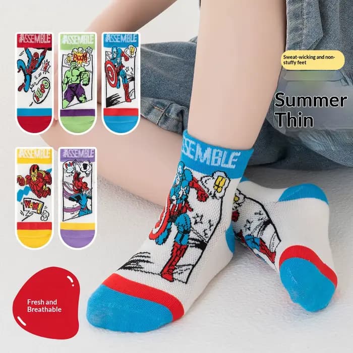 5 paires de chaussettes Spiderman pour enfants