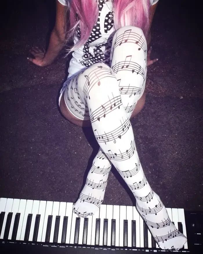 Chaussettes aux genoux Y2k