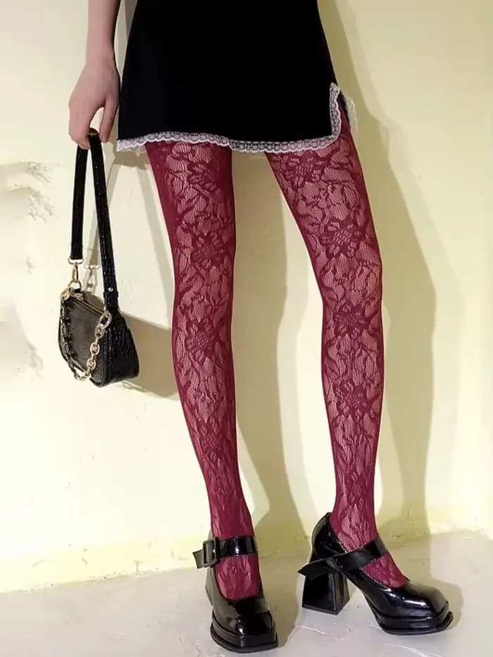 Collants résille blancs sexy pour femme, fins, à motif floral, élastiques, amincissants, taille haute, ajourés, pour l'été