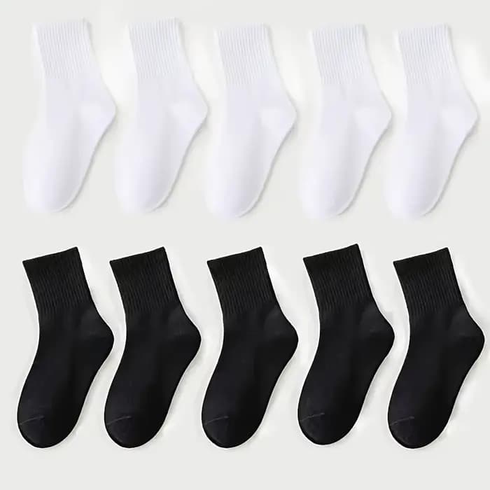 Ensemble de 5 pièces de chaussettes mi-mollet pour enfants