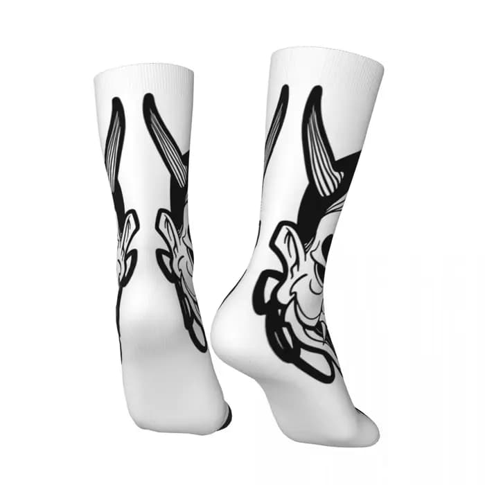 Chaussettes pour hommes Hannya masque bas hiver élégant moyen doux