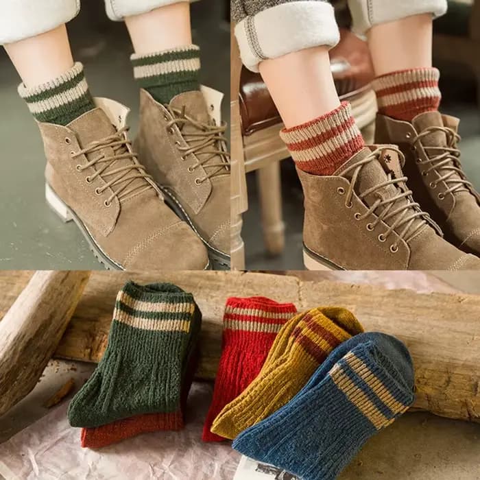 Chaussettes coréennes en laine pour femmes
