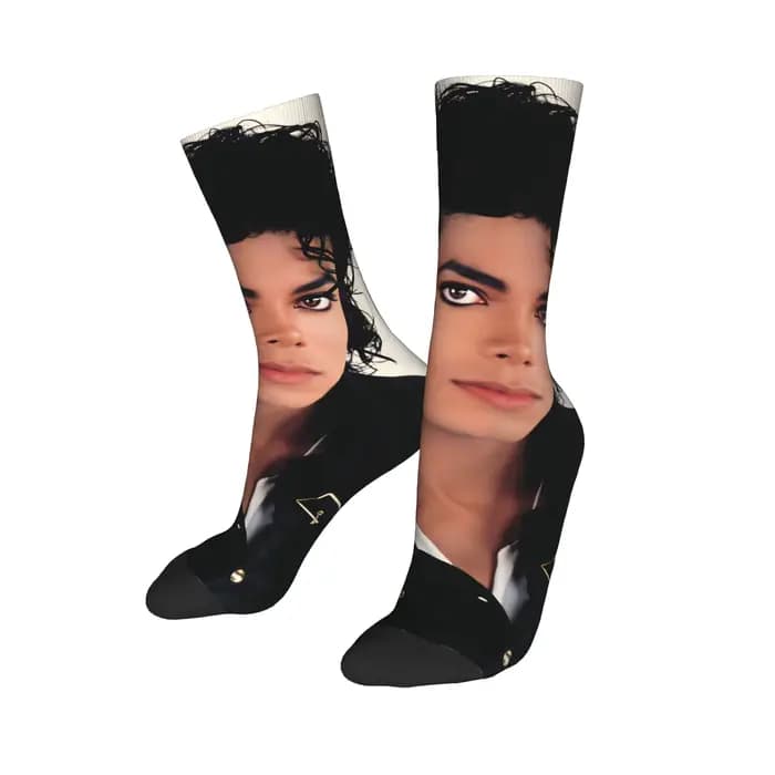 MJ King Of Pop Michael J-jackson Stockings Chaussettes gothiques personnalisées