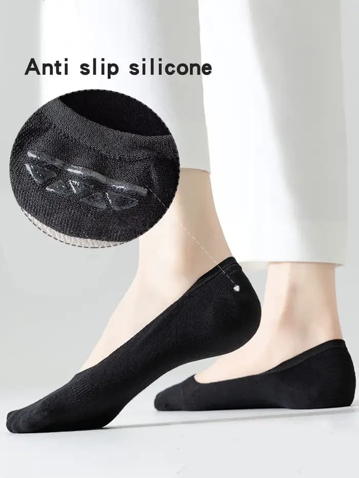6 paires de chaussettes bateau en pur coton anti-odeur et absorbant la transpiration pour femmes
