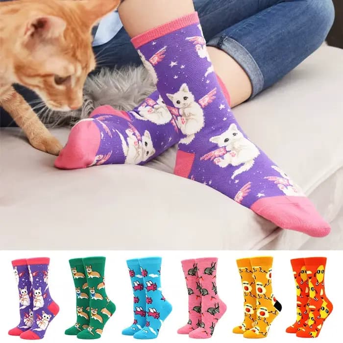 1 paire offres spéciales chaussettes drôles femmes décontracté dessin animé fruits banane avocat citron oeuf Cookie