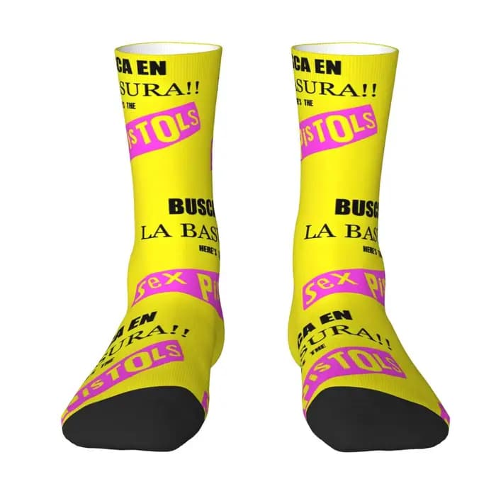 SP Punk Rock Band chaussettes bas gothiques automne anti-dérapant Couple
