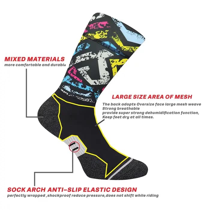 Chaussettes de Sport à Compression Anti-vélo