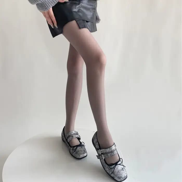 Collants fins rose bleu pour femmes