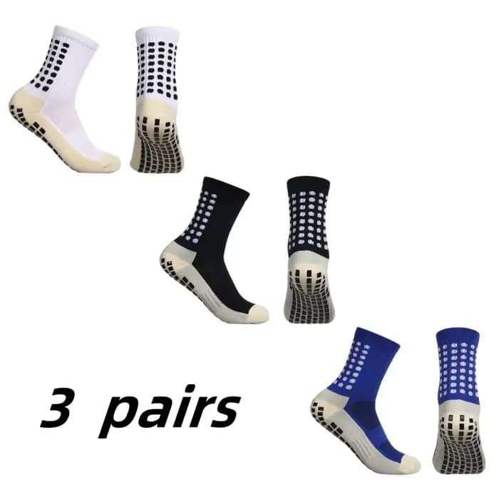 3 paires de chaussettes de football de sport mi-longues pour enfants