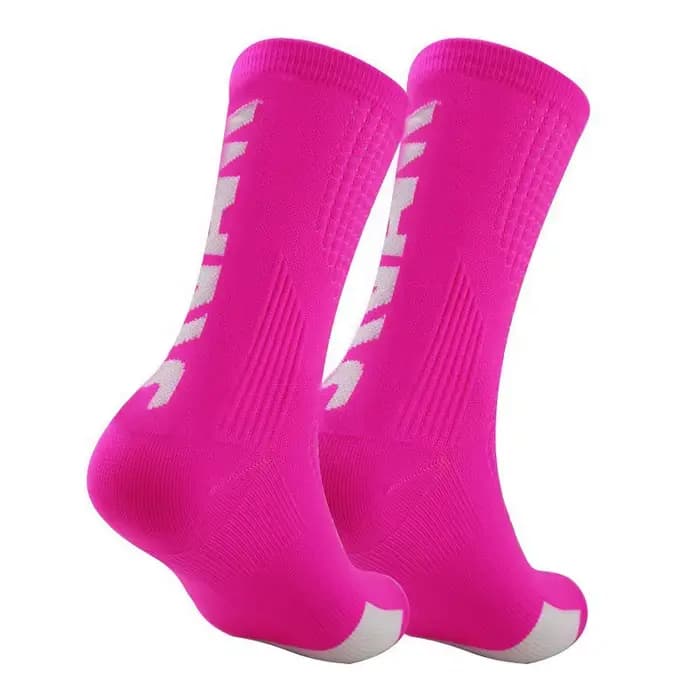 2 paires de chaussettes de sport respirantes pour hommes et femmes, chaussettes de compression pour le basket-ball, le football, chaussettes hautes jusqu'aux genoux, chaussettes de course