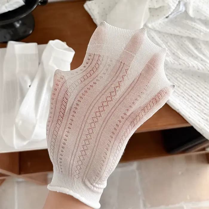 Chaussettes courtes blanches pour femmes