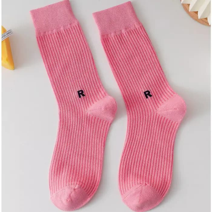 Chaussettes hautes en coton pour femmes