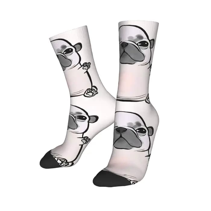 Mon ventre Pibble chaussettes mode bas automne antidérapant femmes hommes