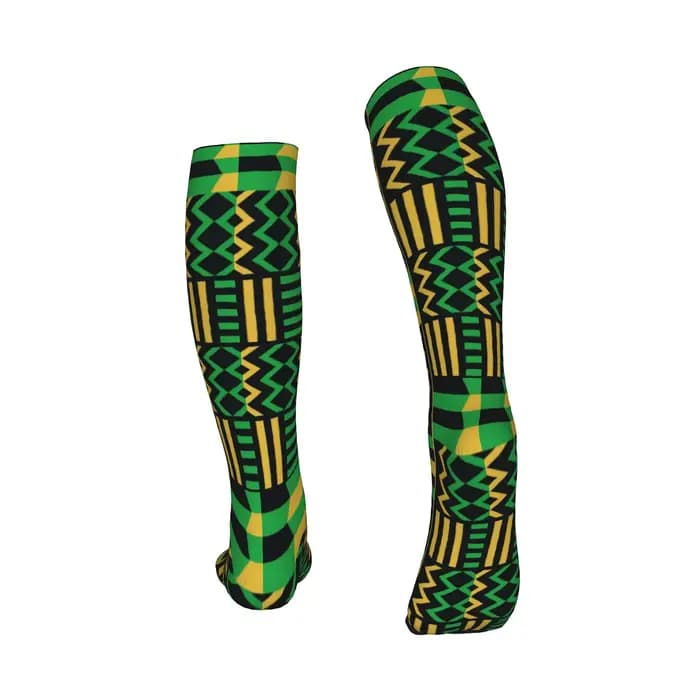Chaussettes de compression sportives unisexes Ankara ethniques tribales africaines traditionnelles pour hommes et femmes