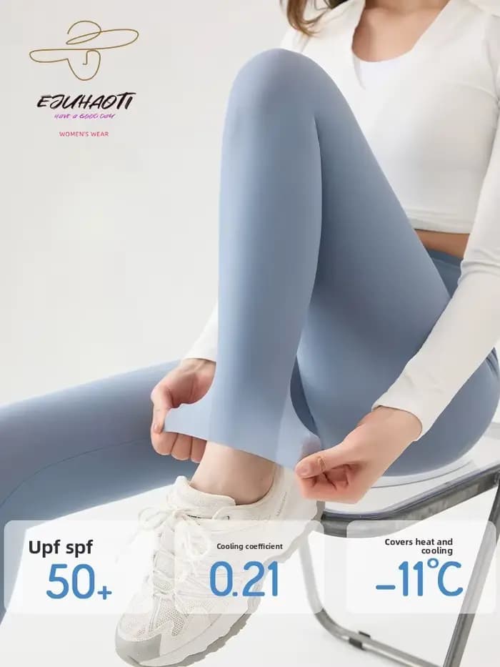 Collants de Sport pour femmes, protection solaire fine, requin, taille haute, sans couture, Micro pression, respirant, Sexy, pantalons de Yoga, été