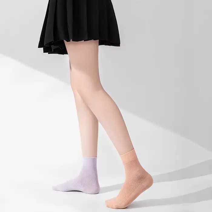 5 paires de chaussettes d'été mi-mollet pour femmes