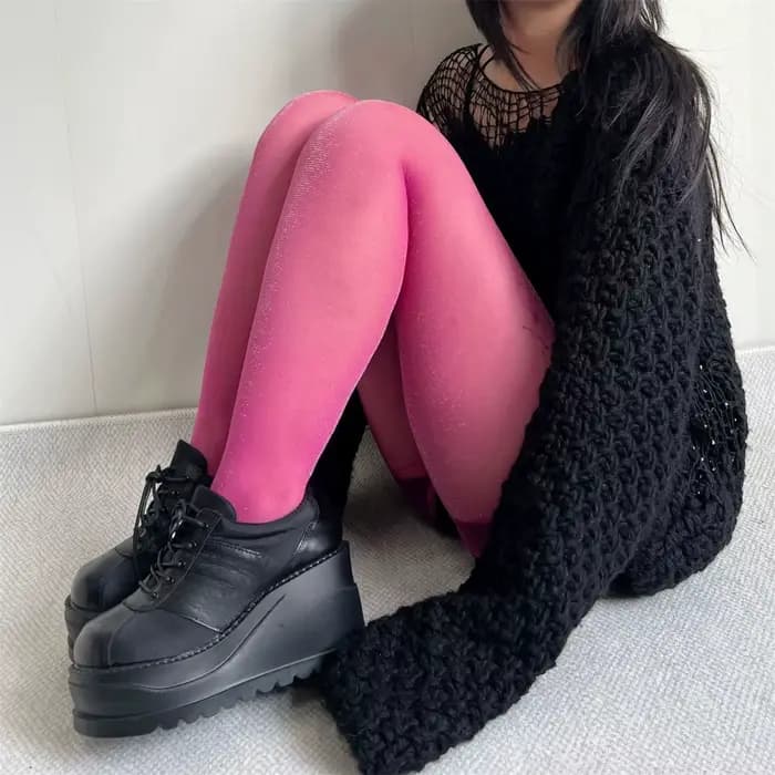 Collants scintillants mats