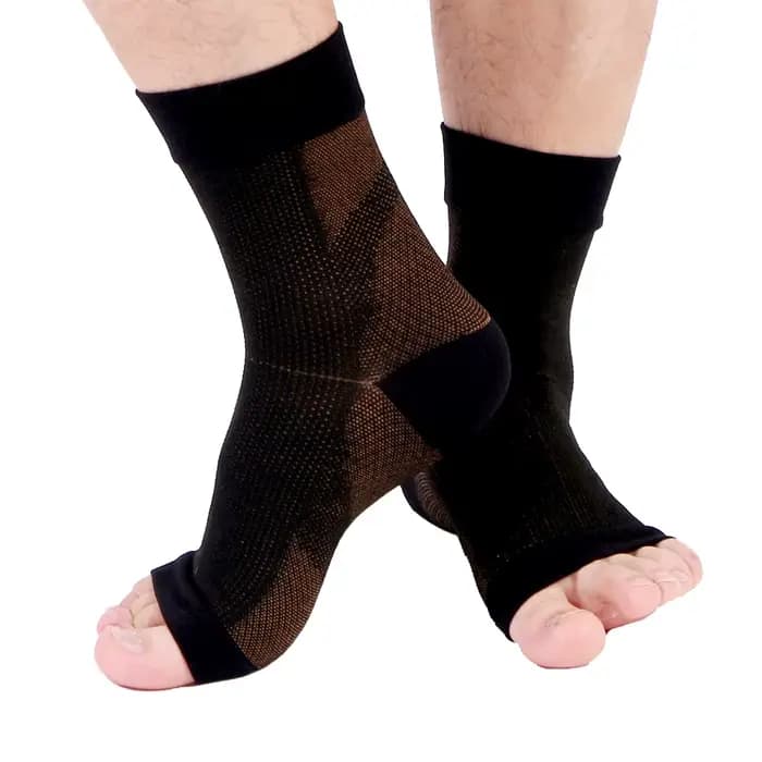 Manchons de pied de récupération de compression en cuivre, chaussettes pour fasciite plantaire, orteil d'arc, gonflement SAP, collier de talon, manchon de rinçage, 1 paire