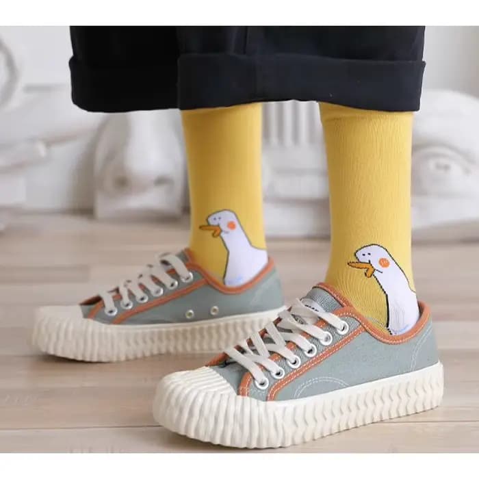 2 paires de chaussettes mi-hautes pour femme