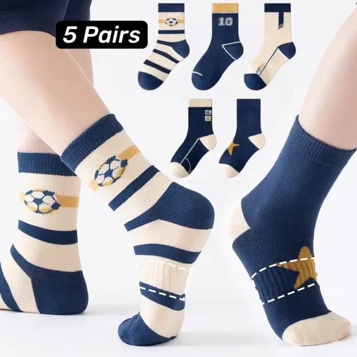 5 paires de chaussettes pour enfants garçons
