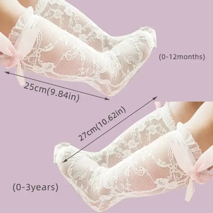 Chaussettes en dentelle pour bébé fille