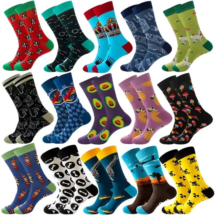 Chaussettes en coton drôles pour hommes et femmes
