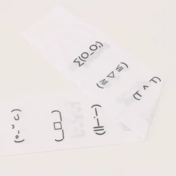 Kawaii expression blanc Graffiti lettre imprimer chaussettes longues Harajuku sur genou cuisse haute bas Y2K Cosplay chaussettes mignonnes Kawaii