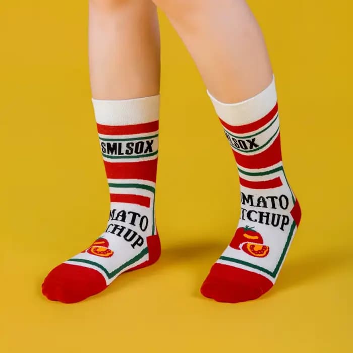 1 paire de chaussettes tomates créatives et élégantes