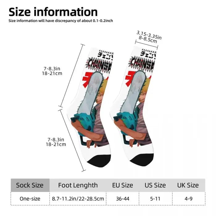 Chaussettes unisexes Anime Chainsaw Man Acid