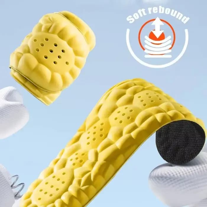 Semelles intérieures sportives 4D Cloud Technology PU pour chaussures, souples, respirantes, amortissantes, pour la course à pied et les soins orthopédiques.