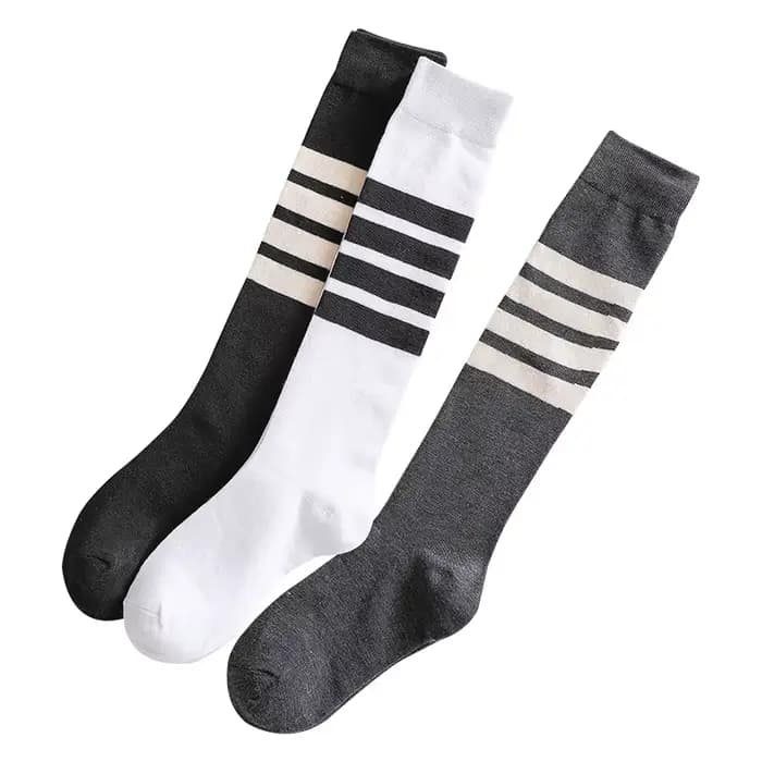 Chaussettes longues en coton mollet pour femmes