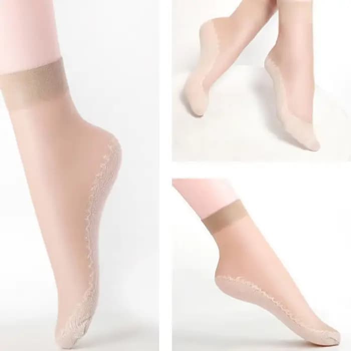 Chaussettes souples en velours pour femme