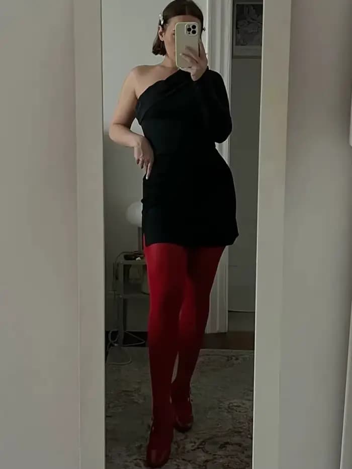 Nouvelles collants rouges pour femme
