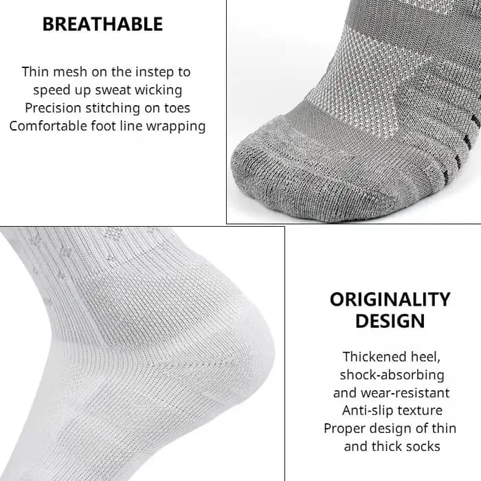 Chaussettes de sport en silicone pour homme