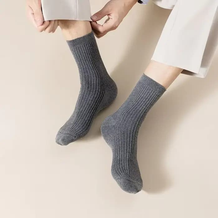 Chaussettes rayées en coton pour hommes